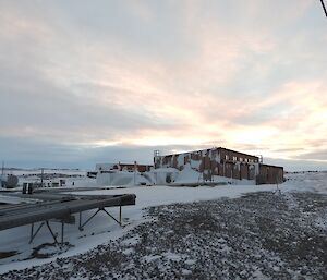 The workshop at sunrise.