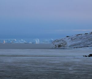 The open water out front of station. Anchorage Island is on the right of the photo.