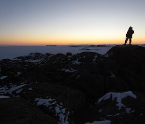 Ralph is on the island’s highest point, admiring the view.