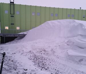 The dump of snow behind the SMQ.