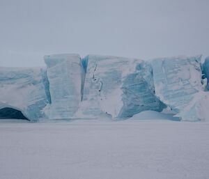 Iceberg with caves.