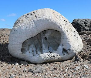 A rock with a hollowed out centre.