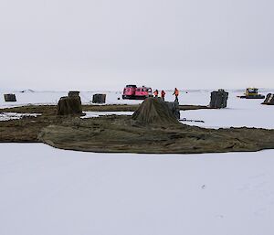 Cargo on the ice.