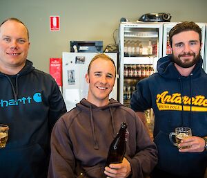 Our three new team members: Doug (Twin Otter Captain), Ryan (Engineer) and Jeff (Co-pilot).