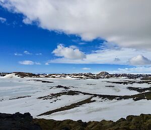 Mountains and snow.