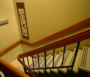 A stairwell inside a building