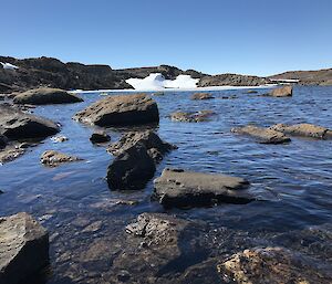 a rocky lake