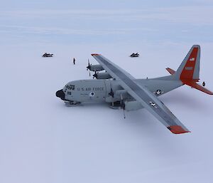 A cargo plane on the snow