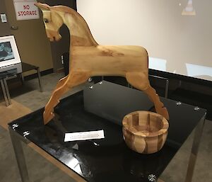 Timber rocking horse