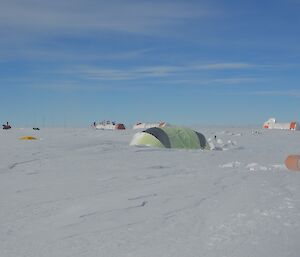 tents buried in snow