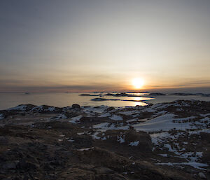 Photo showing where the sea ice had broken away after strong winds. Ice on the right and open water on the left.