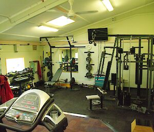 The weights, exercise and gym equipment in our new gym