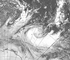 Satellite image of Southern Ocean on 15 January