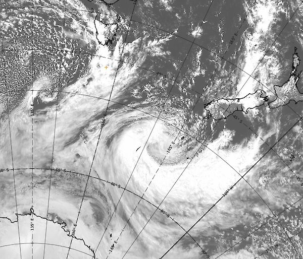 Satellite image of Southern Ocean on 15 January