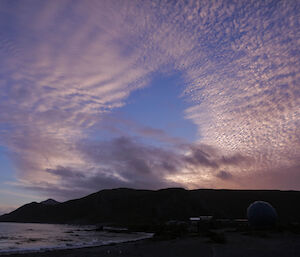 Cirrocumulus sunset cloudscape