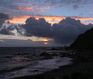 Hurd Point beach at sunset