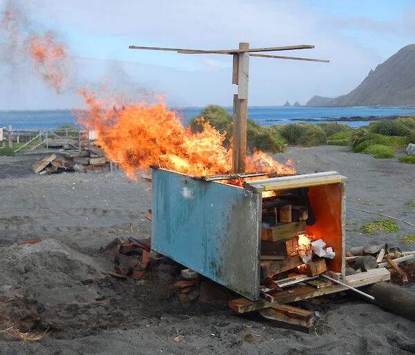 Our simulated helicopter fire