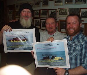 Chris presents Paul and Greg with the joint award for "Most energetic volunteers"