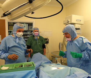 operating theatre training session