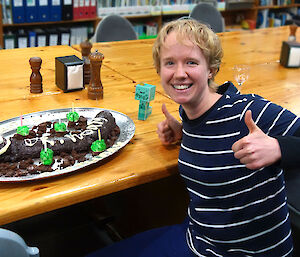 Ingrid and birthday cake