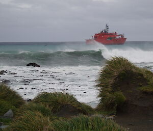 A strong southerly wind and swell on Monday meant no LARC operations in this surf