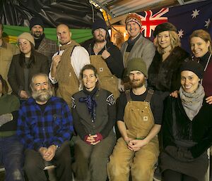 Expeditioners group photo in period dress
