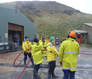 Nick briefing a group of expeditioners