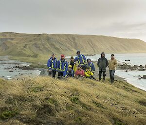 The Macca team at the golf tee after the tsunami muster