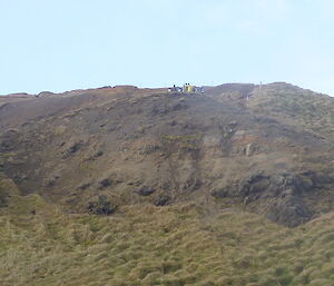 Group of expeditioners at top of hill