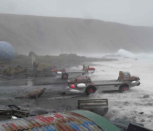 Another wave pushes into the LARCs on the isthmus