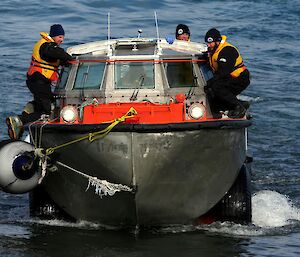 LARC driving in water