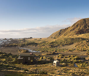 Sunset over Bauer Bay hut