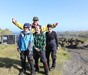 The four Tas Parks rangers Anna, Andrea, Paul and Rowena