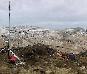 A view over the plateau from the GPS base station set up by Aleks