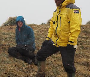 Jimmy standing in a yellow jacket