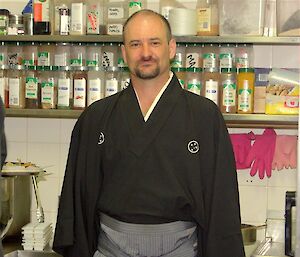 Duncan B in a kimono