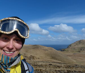 Selfie of Louise on the plateau