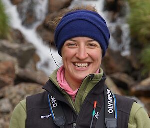 Kim at Flat Creek waterfall Jan 2016