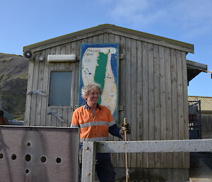 Terry at the front gate