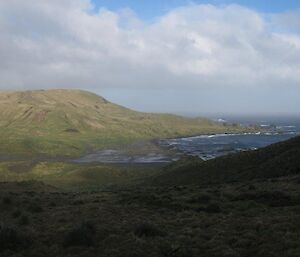 A view of Bauer Bay on the west coast of the island