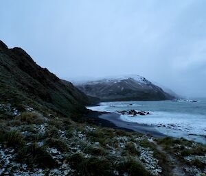 The view of Sandy Bay from the hut at Brothers Point