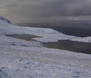 The view over the top of the plateau