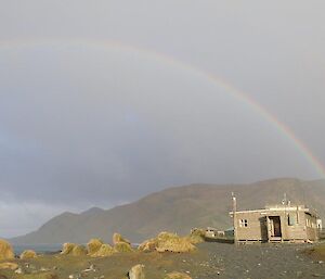 Rainbow over the southern end of station