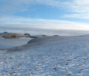 Some days on the plateau are memorable – Scoble Lake with no wind and silence