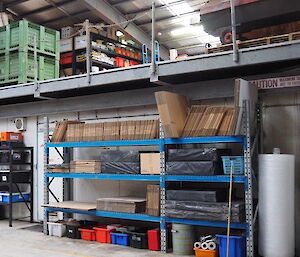 A view up to the Green Store mezzanine.