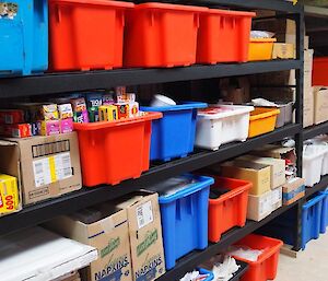 Neatly organised kitchen racking