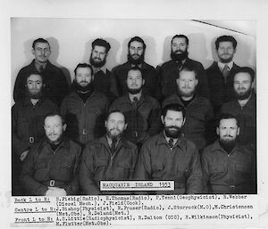 a group shot of the men of the 1953 ANARE