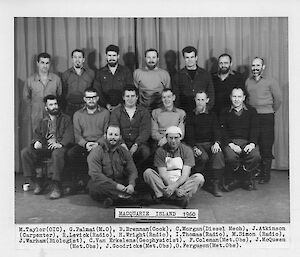 a group shot of the men of the 1960 ANARE