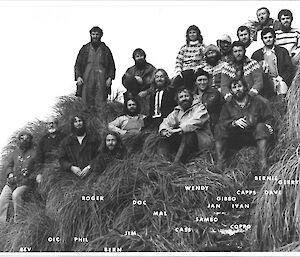 A group photo of the expeditioners of the 1984 ANARE