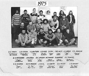 A group photo of the 1975 ANARE team